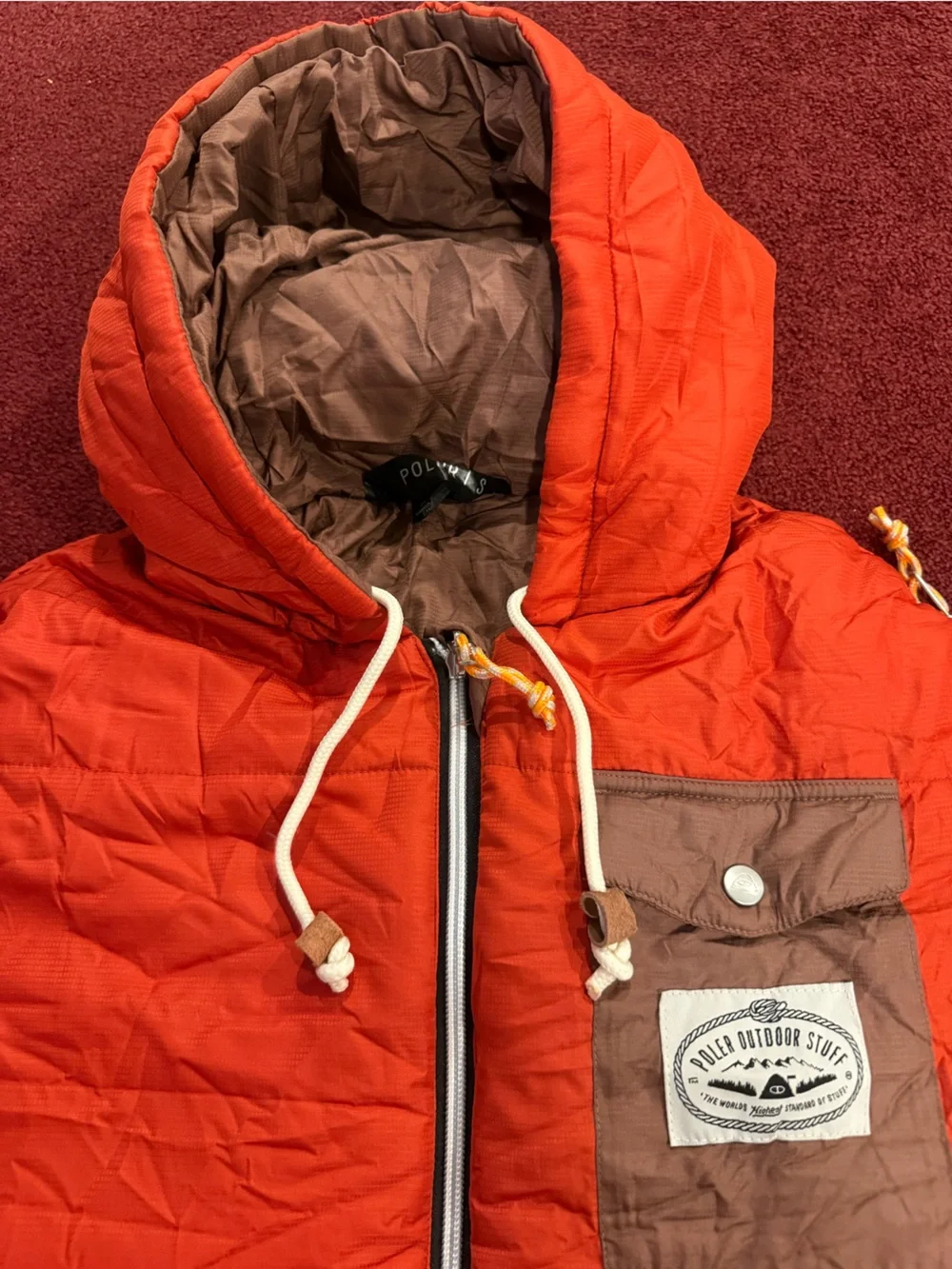 Poler Outdoors Camp Vibes Hoodie Sleeping Bag Napsack teal and orange gorpcore